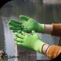 SRSAFETY 15G knitted nylon & spandex liner foam work latex gloves/dipped latex glove/ safety latex gloves